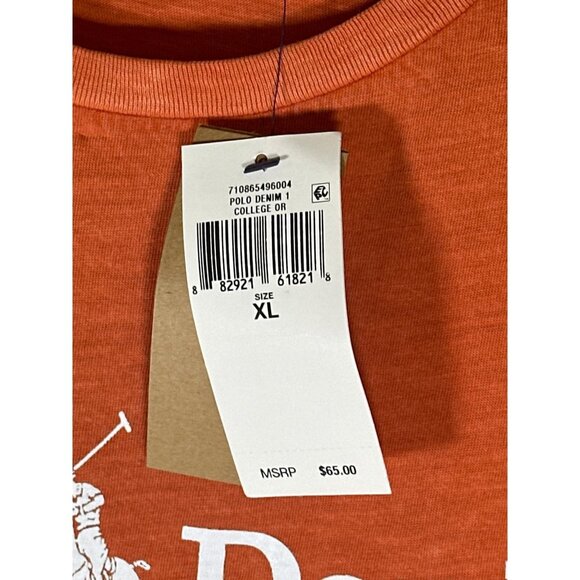 Polo Ralph Lauren Denim and Supply T-Shirt, Orange, Size XL, NWT - Picture 5 of 6